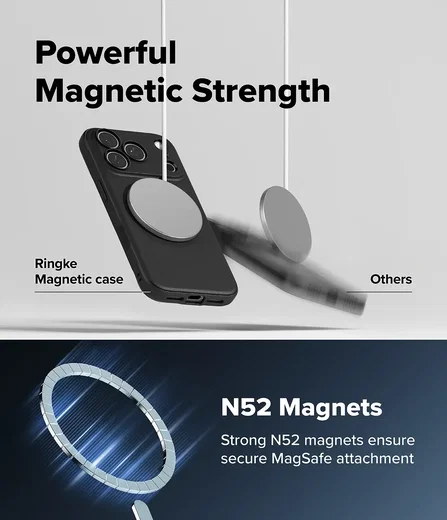 Ringke Onyx Magnetic Apple iPhone 18 Pro / 17 Pro Hoesje MagSafe Zwart afbeelding 4