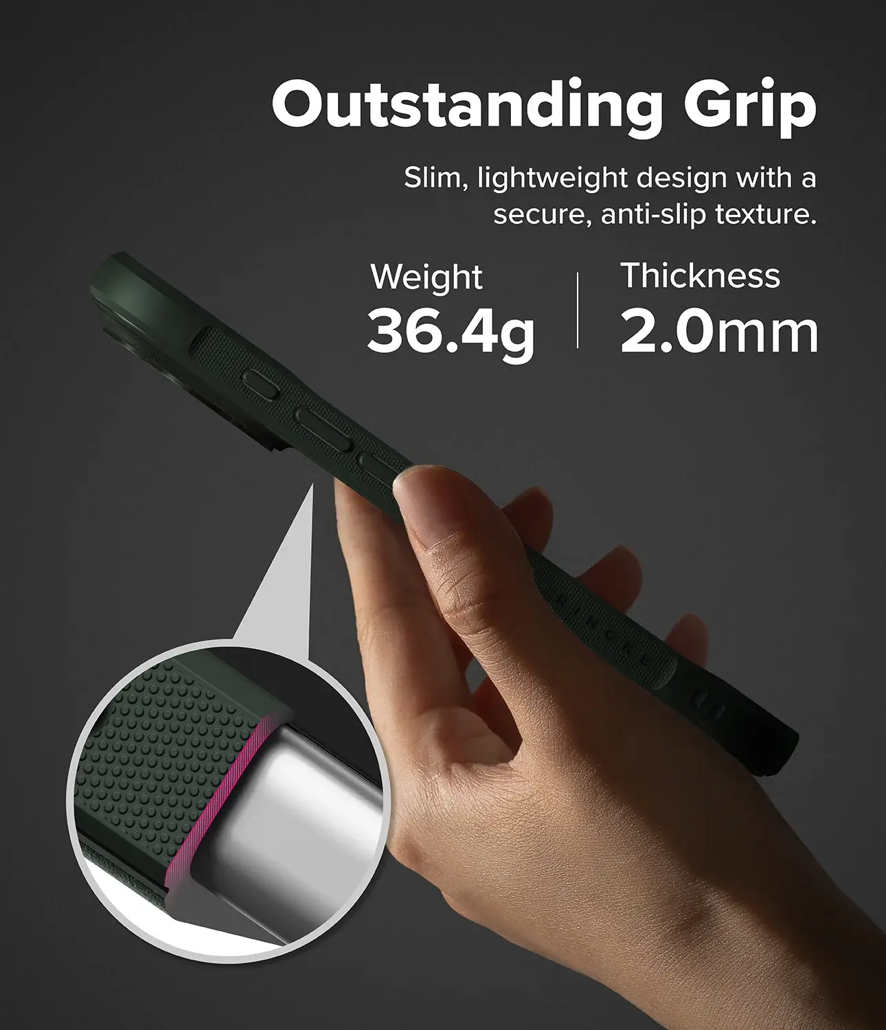 Ringke Onyx Magnetic Apple iPhone 18 Pro / 17 Pro Hoesje MagSafe Groen afbeelding 7