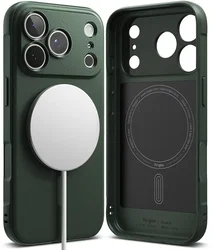 Ringke Onyx Magnetic Apple iPhone 18 Pro / 17 Pro Hoesje MagSafe Groen afbeelding