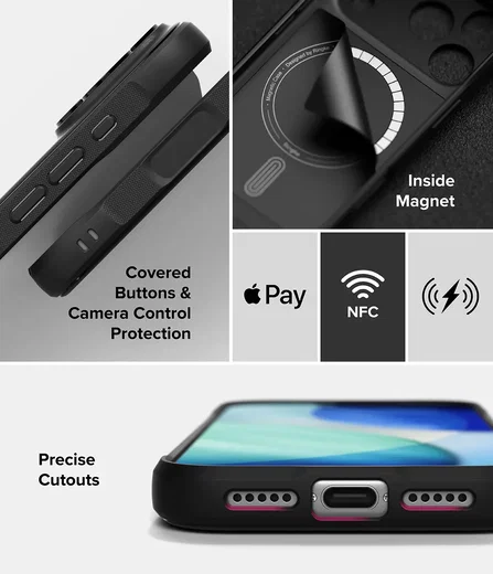 Ringke Onyx Magnetic Apple iPhone 18 Pro / 17 Pro Hoesje MagSafe Groen afbeelding 3