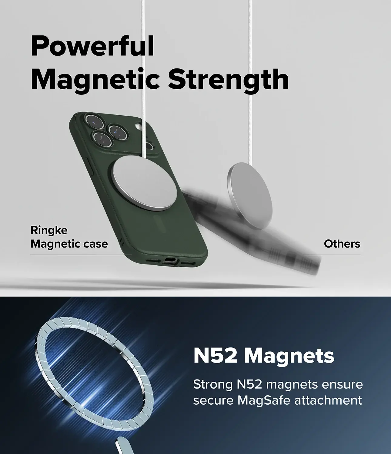 Ringke Onyx Magnetic Apple iPhone 18 Pro / 17 Pro Hoesje MagSafe Groen afbeelding 5