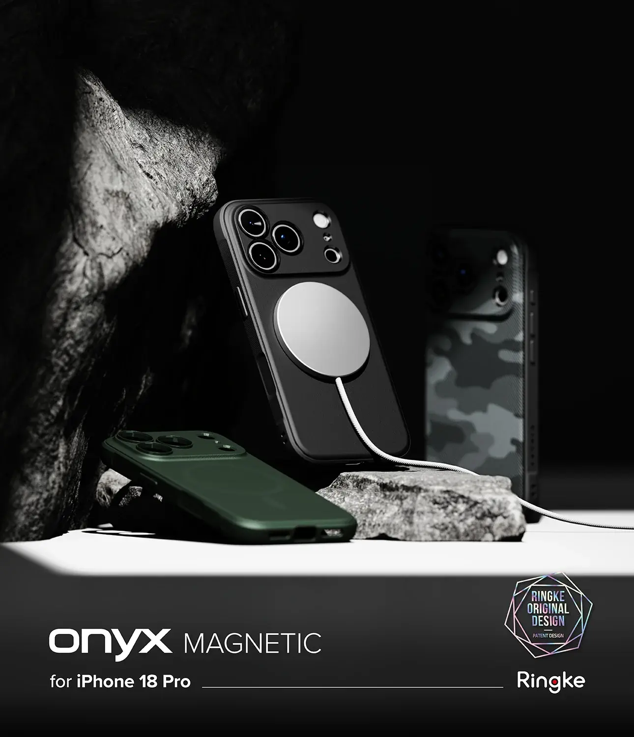 Ringke Onyx Magnetic Apple iPhone 18 Pro / 17 Pro Hoesje MagSafe Groen afbeelding 2