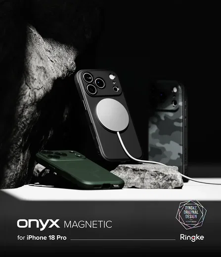 Ringke Onyx Magnetic Apple iPhone 18 Pro / 17 Pro Hoesje MagSafe Groen afbeelding 2