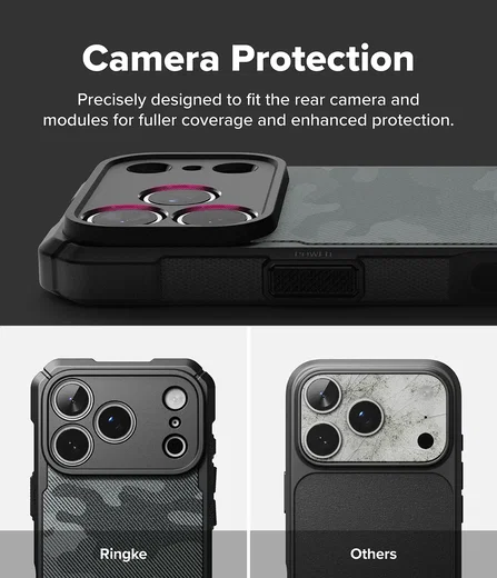 Ringke Rugged Gear Magnetic iPhone 18 Pro / 17 Pro Hoesje MagSafe Camo Zwart afbeelding 11