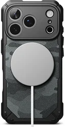 Ringke Rugged Gear Magnetic iPhone 18 Pro / 17 Pro Hoesje MagSafe Camo Zwart afbeelding