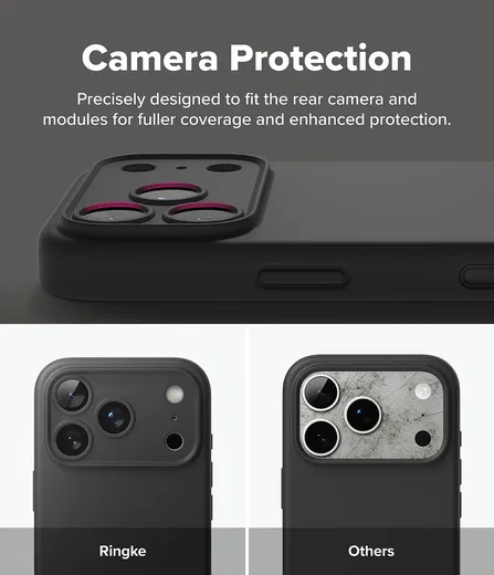 Ringke Silicone Magnetic Apple iPhone 18 Pro Hoesje MagSafe Back Cover Zwart afbeelding 9