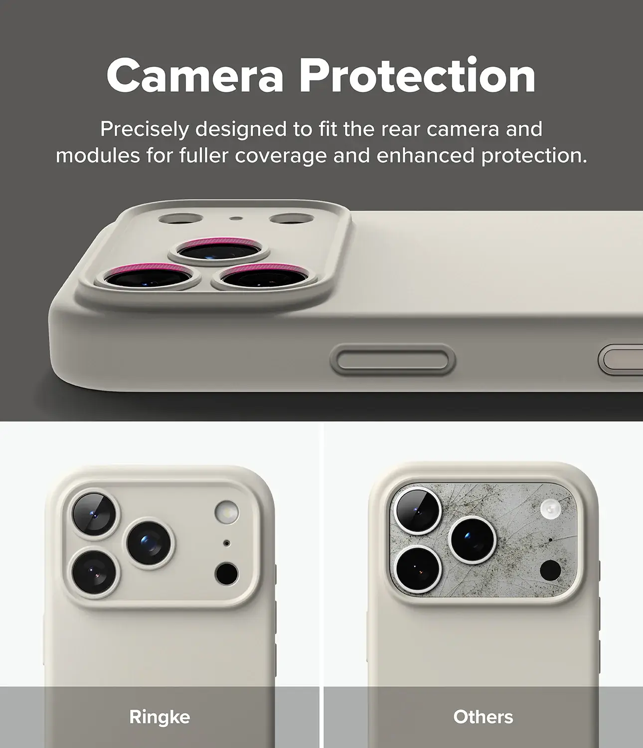 Ringke Silicone Magnetic Apple iPhone 18 Pro Hoesje MagSafe Back Cover Beige afbeelding 9