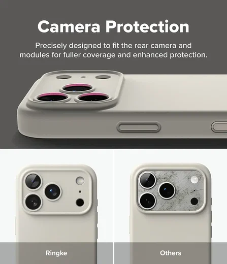 Ringke Silicone Magnetic Apple iPhone 18 Pro Hoesje MagSafe Back Cover Beige afbeelding 9