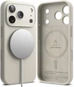 Ringke Silicone Magnetic Apple iPhone 18 Pro Hoesje MagSafe Back Cover Beige