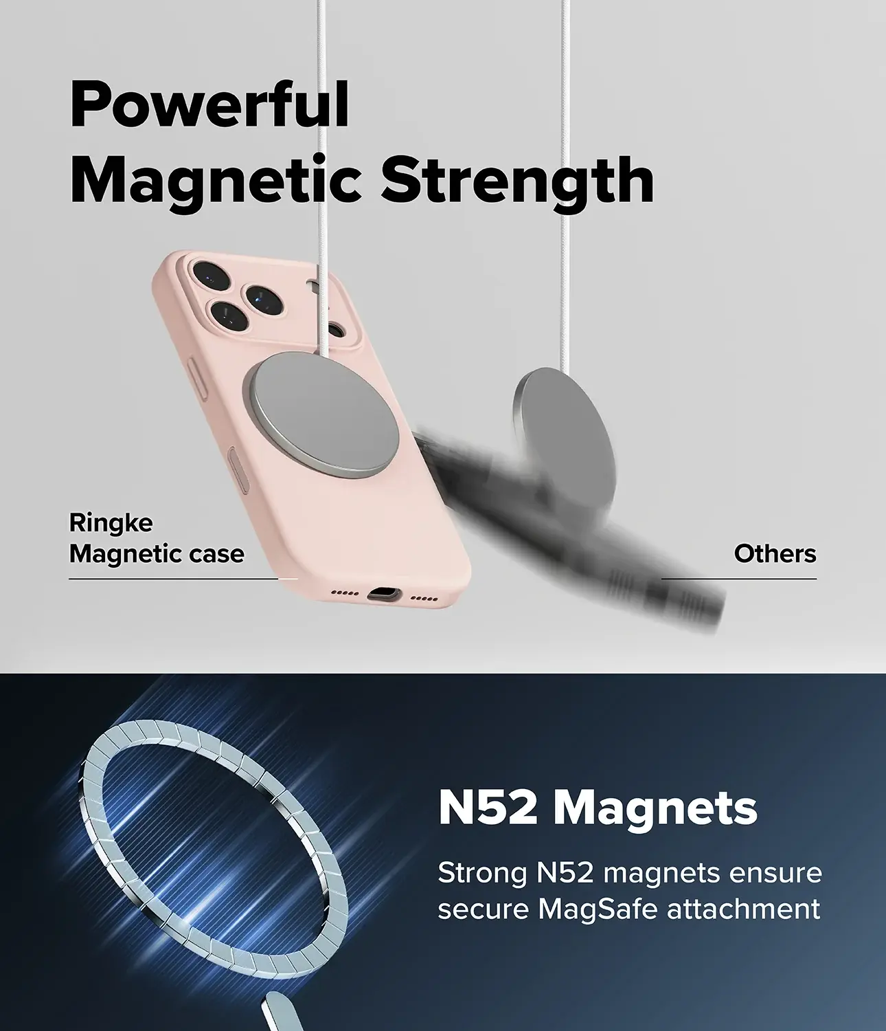Ringke Silicone Magnetic Apple iPhone 18 Pro Hoesje MagSafe Back Cover Roze afbeelding 7