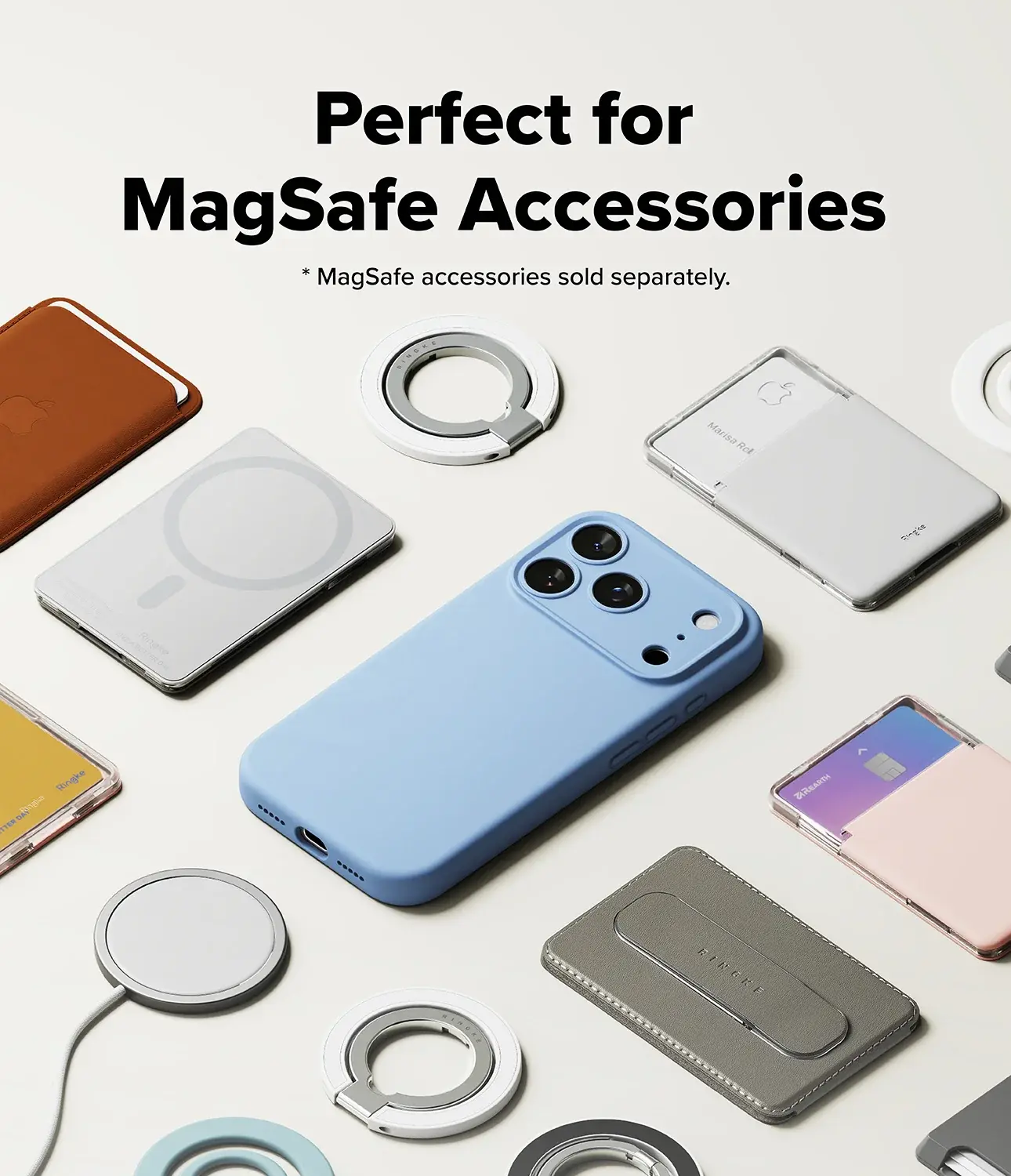 Ringke Silicone Magnetic Apple iPhone 18 Pro Hoesje MagSafe Back Cover Blauw afbeelding 6