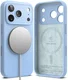 Ringke Silicone Magnetic Apple iPhone 18 Pro Hoesje MagSafe Back Cover Blauw