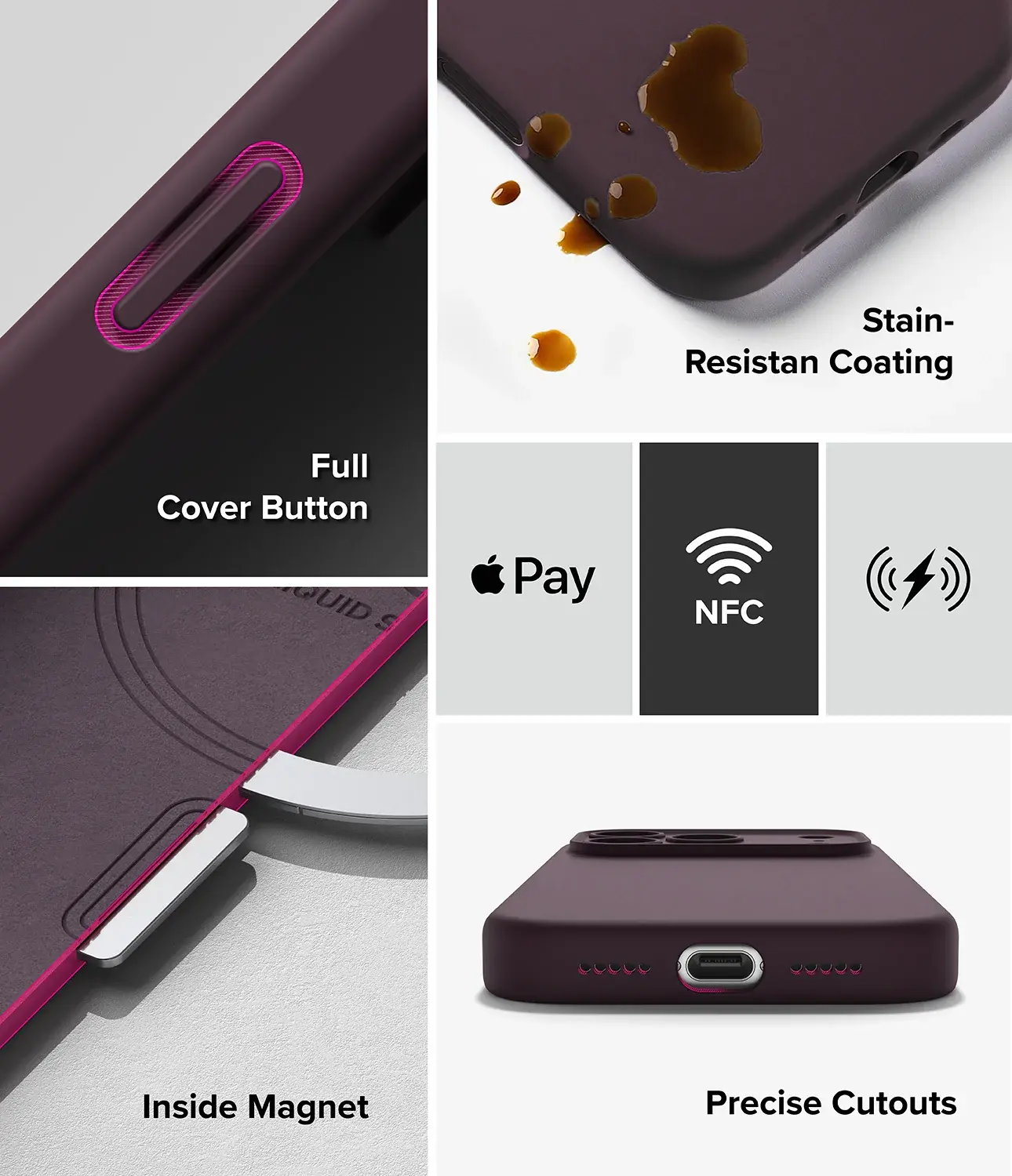 Ringke Silicone Magnetic Apple iPhone 18 Pro Hoesje MagSafe Back Cover Rood afbeelding 12