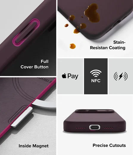 Ringke Silicone Magnetic Apple iPhone 18 Pro Hoesje MagSafe Back Cover Rood afbeelding 12