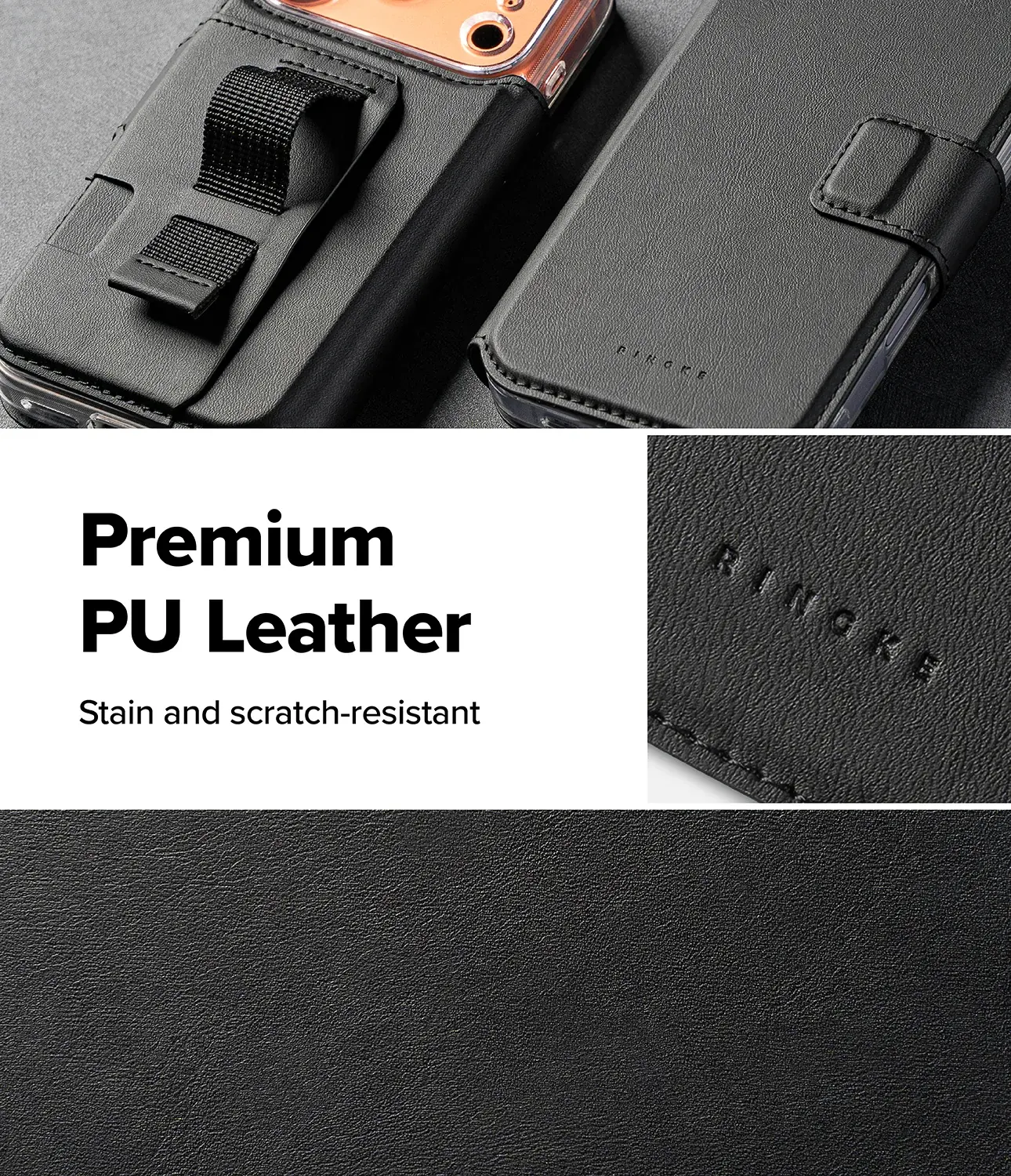 Ringke Folio Grip Wallet Magnetic Apple iPhone 18 pro / 17 Pro Hoesje Zwart afbeelding 9