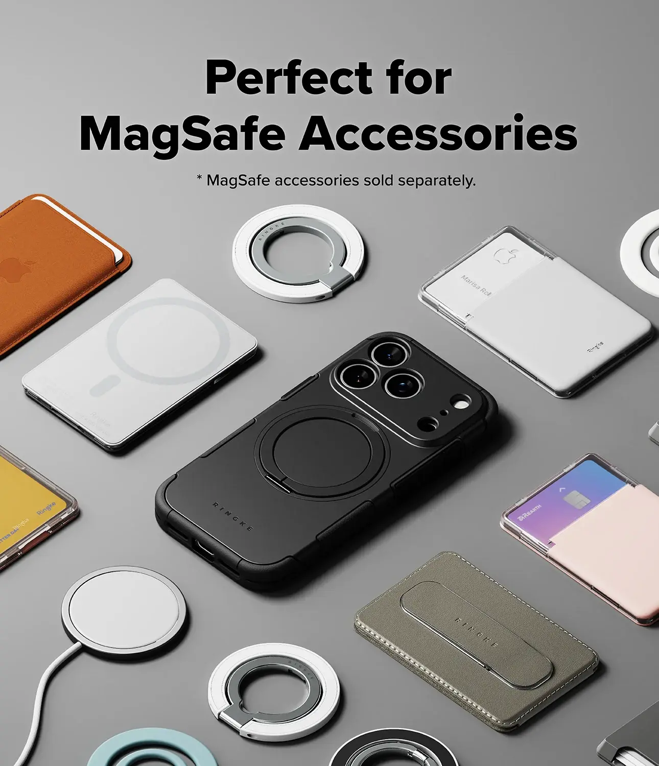 Ringke Alles Apple iPhone 18 Pro / 17 Pro Hoesje 360° MagSafe Standaard Zwart afbeelding 7