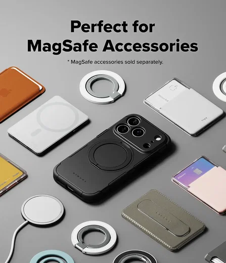 Ringke Alles Apple iPhone 18 Pro / 17 Pro Hoesje 360° MagSafe Standaard Zwart afbeelding 7