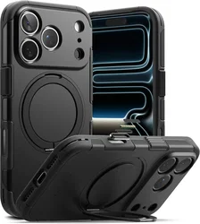 Ringke Alles Apple iPhone 18 Pro / 17 Pro Hoesje 360° MagSafe Standaard Zwart afbeelding