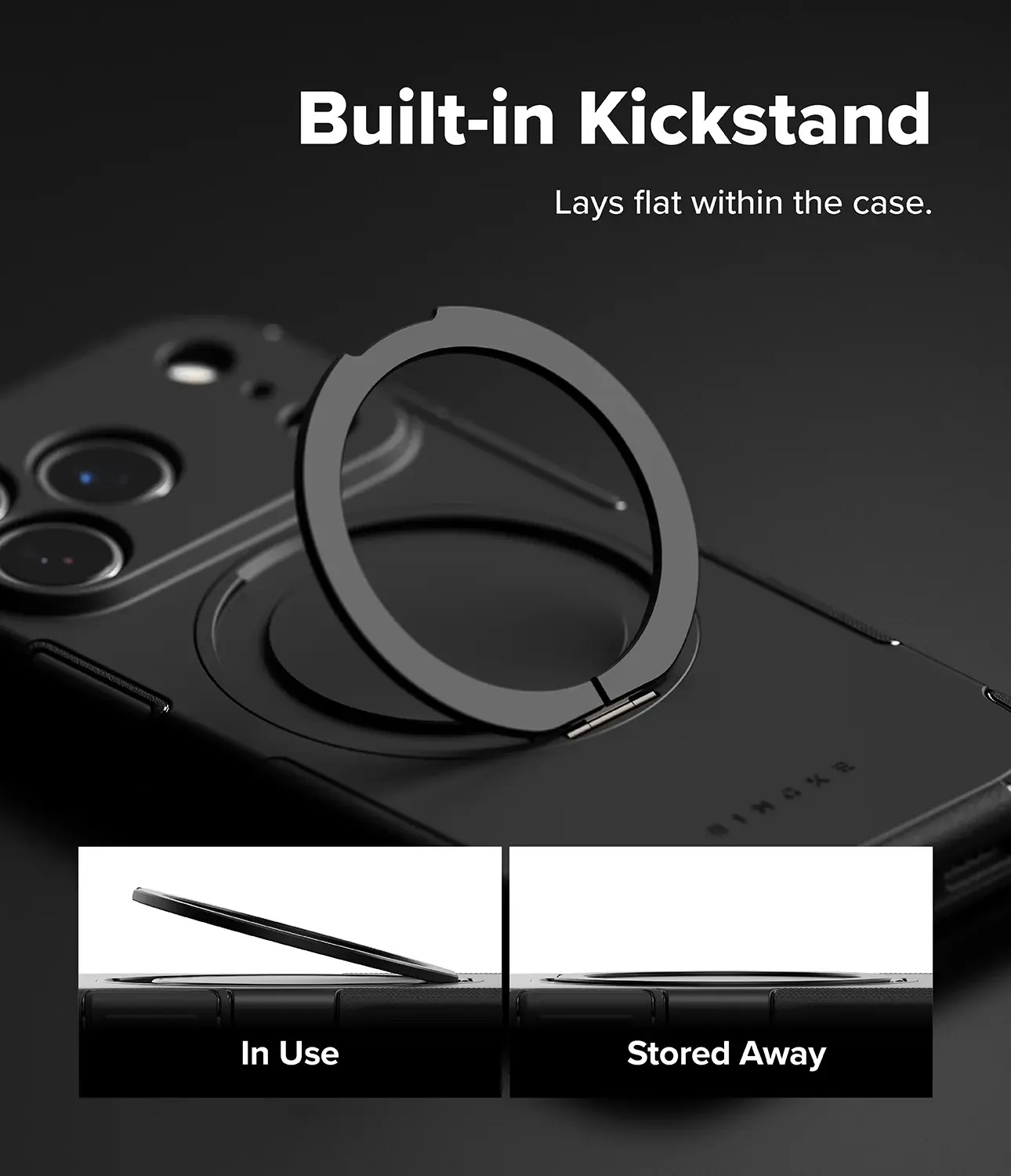 Ringke Alles Apple iPhone 18 Pro / 17 Pro Hoesje 360° MagSafe Standaard Zwart afbeelding 5