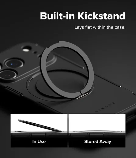 Ringke Alles Apple iPhone 18 Pro / 17 Pro Hoesje 360° MagSafe Standaard Zwart afbeelding 5