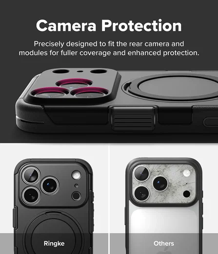 Ringke Alles Apple iPhone 18 Pro / 17 Pro Hoesje 360° MagSafe Standaard Zwart afbeelding 10