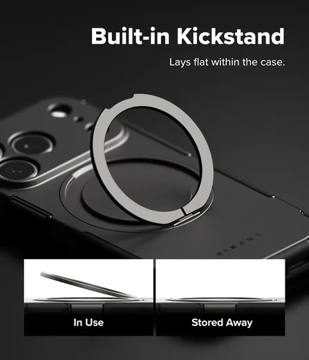 Ringke Alles Apple iPhone 18 Pro / 17 Pro Hoesje 360° MagSafe Standaard Grijs afbeelding 5