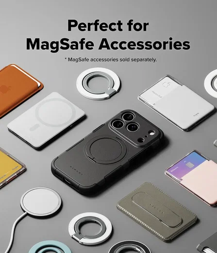 Ringke Alles Apple iPhone 18 Pro / 17 Pro Hoesje 360° MagSafe Standaard Grijs afbeelding 7