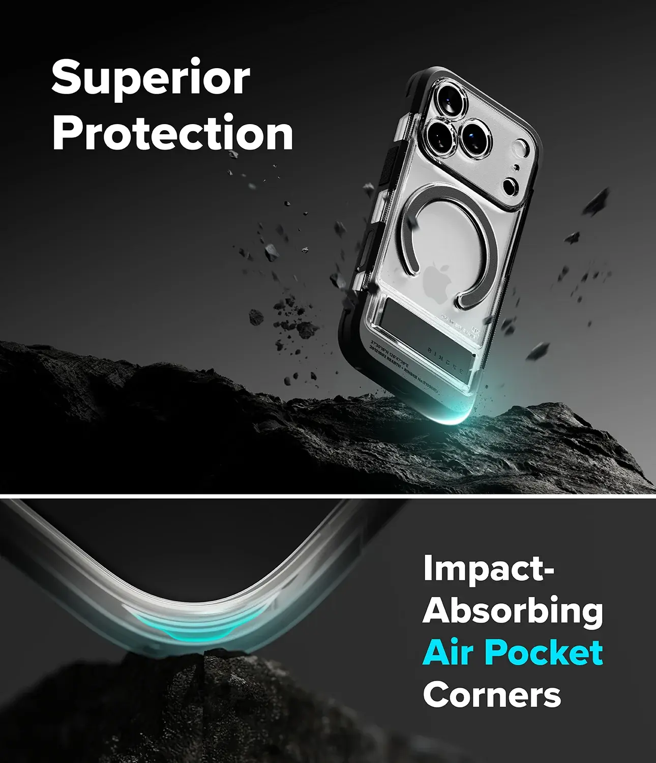Ringke UX Magnetic iPhone 18 Pro / 17 Pro Hoesje MagSafe Standaard Transparant afbeelding 9