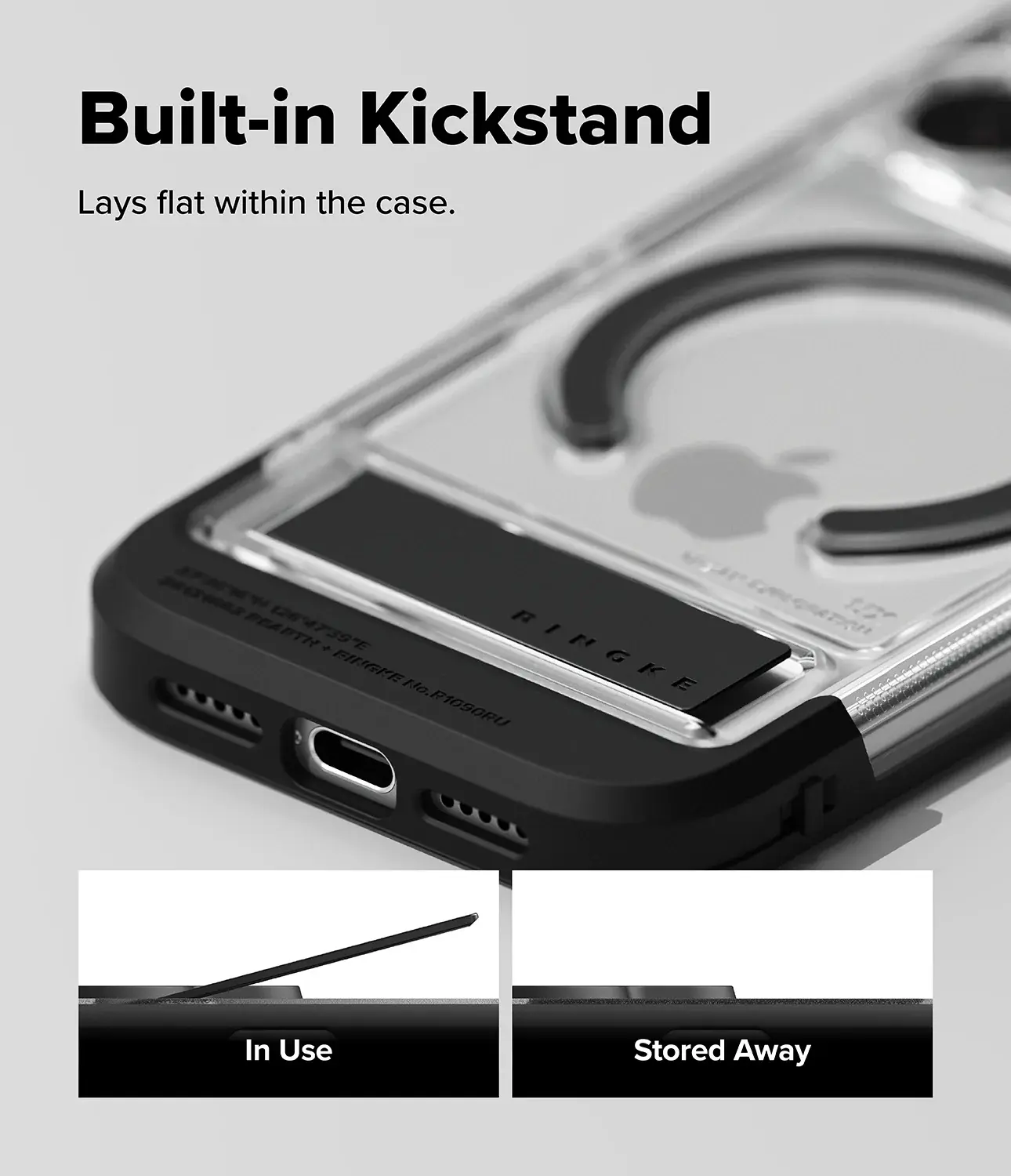 Ringke UX Magnetic iPhone 18 Pro / 17 Pro Hoesje MagSafe Standaard Transparant afbeelding 5