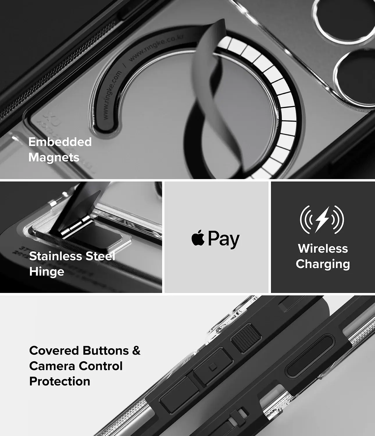 Ringke UX Magnetic iPhone 18 Pro / 17 Pro Hoesje MagSafe Standaard Transparant afbeelding 15