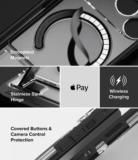 Ringke UX Magnetic iPhone 18 Pro / 17 Pro Hoesje MagSafe Standaard Transparant afbeelding 15