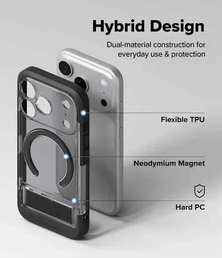 Ringke UX Magnetic iPhone 18 Pro / 17 Pro Hoesje MagSafe Standaard Zwart afbeelding 10