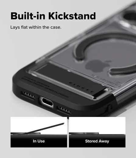 Ringke UX Magnetic iPhone 18 Pro / 17 Pro Hoesje MagSafe Standaard Zwart afbeelding 5
