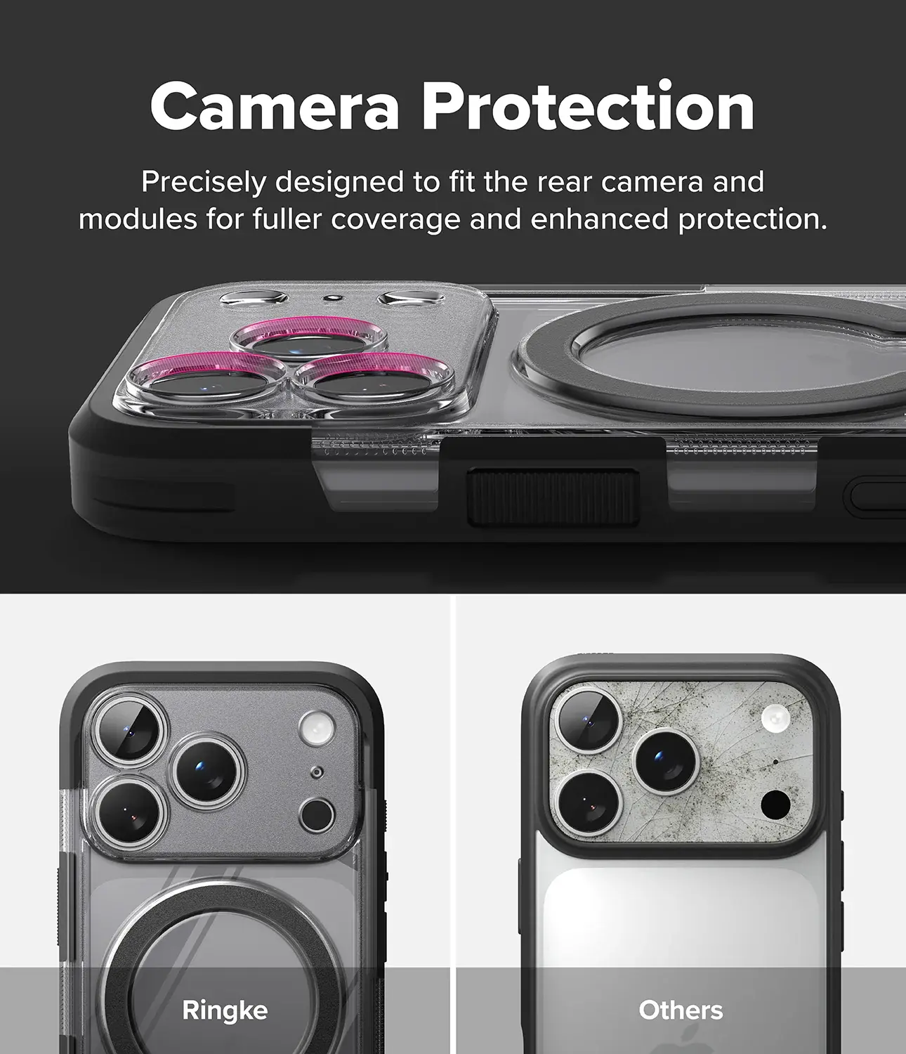Ringke UX Magnetic iPhone 18 Pro / 17 Pro Hoesje MagSafe Standaard Zwart afbeelding 11