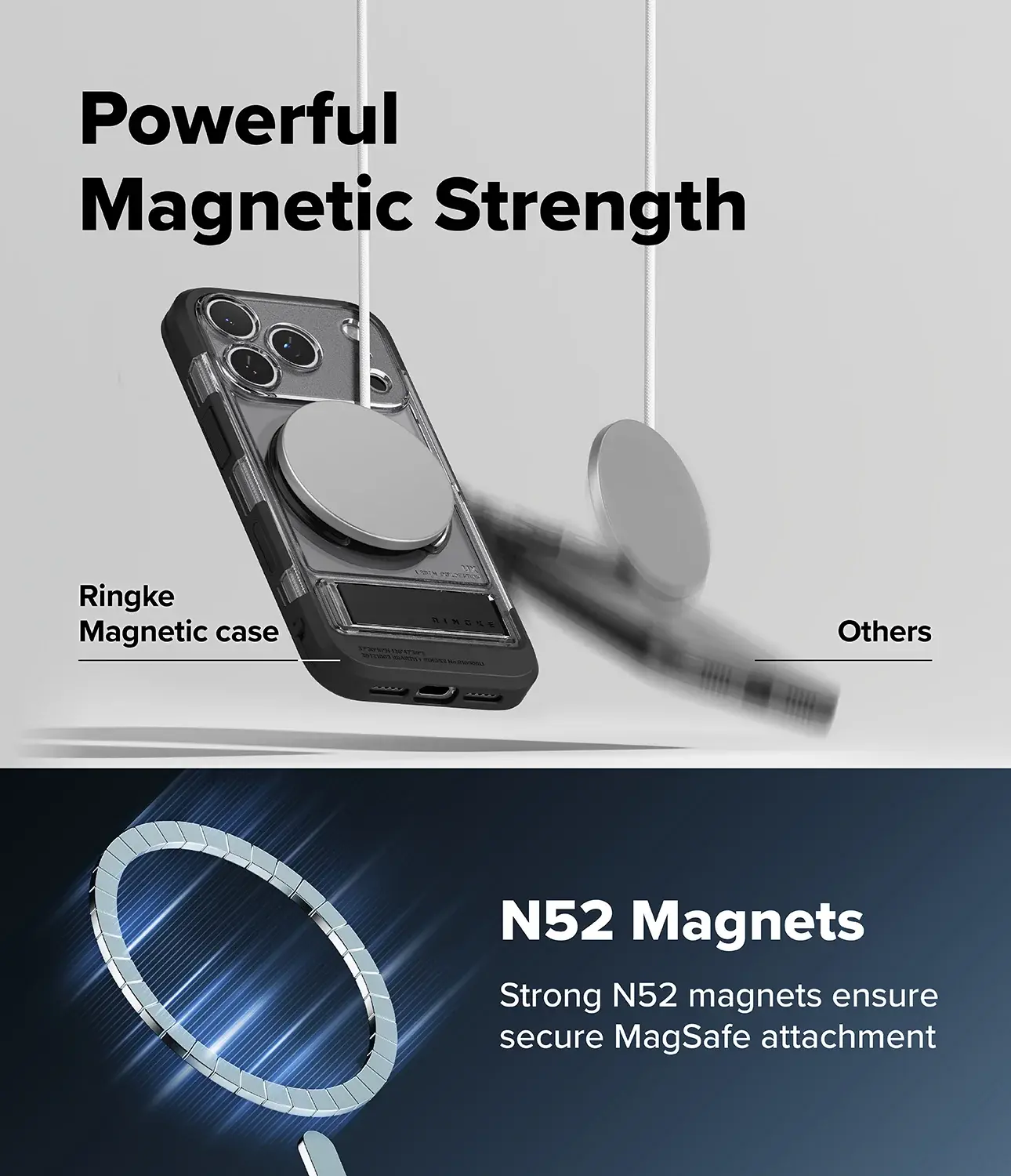 Ringke UX Magnetic iPhone 18 Pro / 17 Pro Hoesje MagSafe Standaard Zwart afbeelding 8