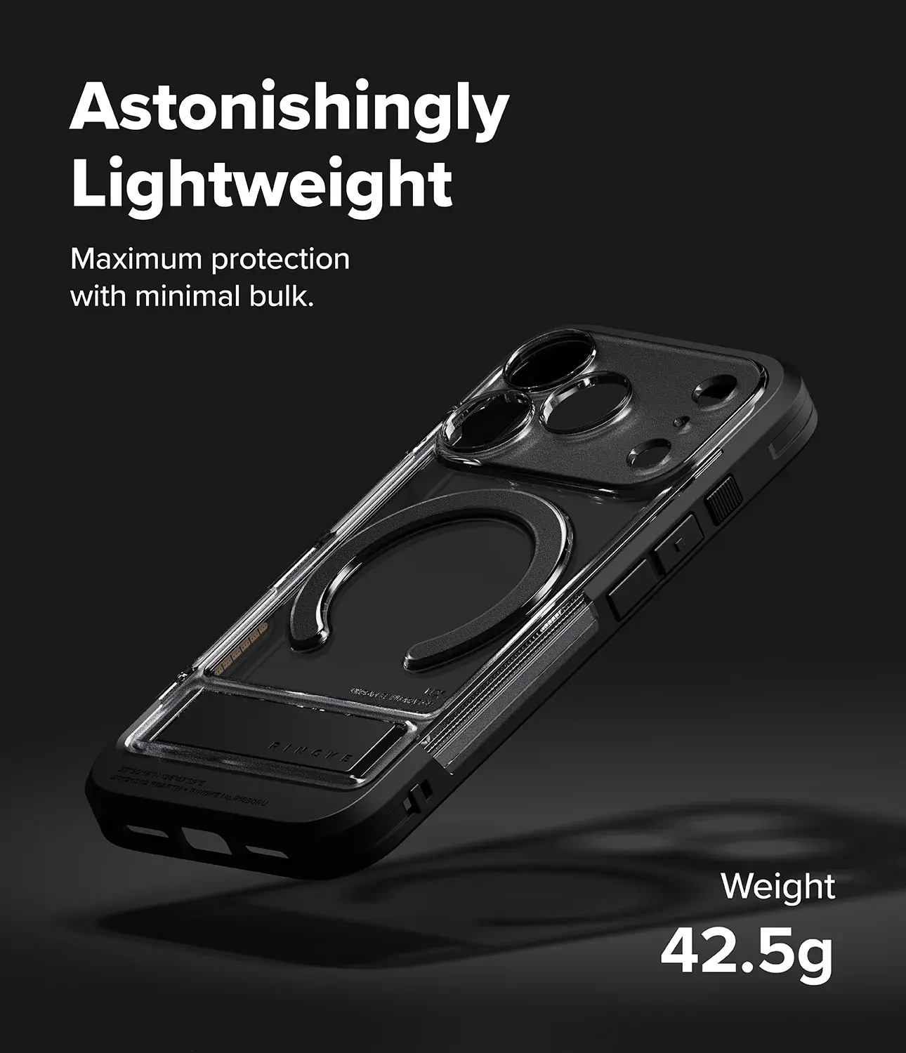 Ringke UX Magnetic iPhone 18 Pro / 17 Pro Hoesje MagSafe Standaard Zwart afbeelding 6