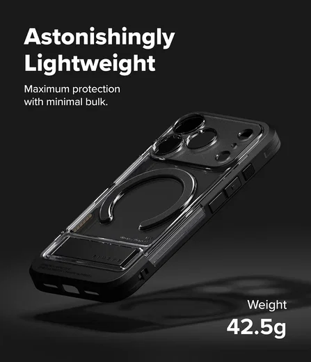 Ringke UX Magnetic iPhone 18 Pro / 17 Pro Hoesje MagSafe Standaard Zwart afbeelding 6