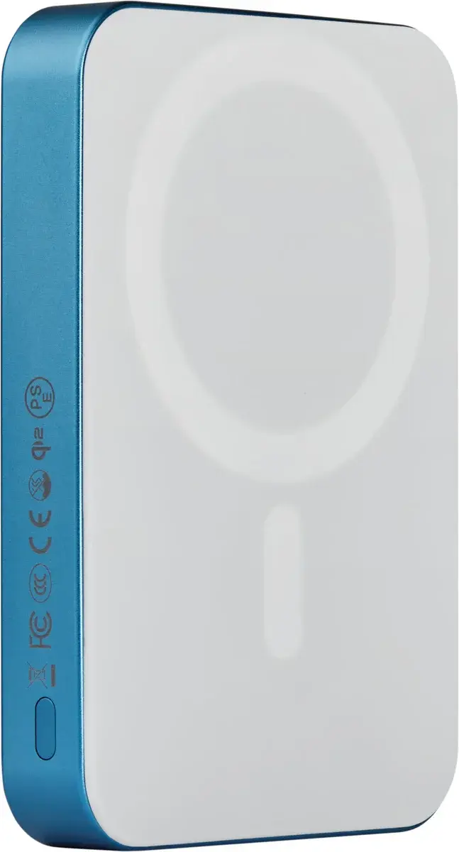 PITAKA Universele MagSafe en Qi2 Powerbank Kevlar 10.000 mAh Lichtblauw afbeelding 2