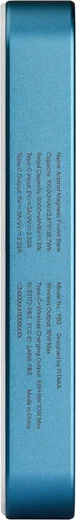 PITAKA Universele MagSafe en Qi2 Powerbank Kevlar 10.000 mAh Lichtblauw afbeelding 6