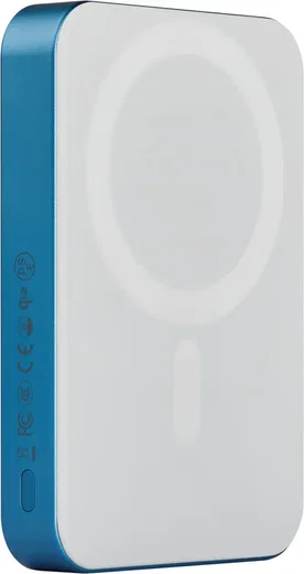 PITAKA Universele MagSafe en Qi2 Powerbank Kevlar 10.000 mAh Blauw afbeelding 2