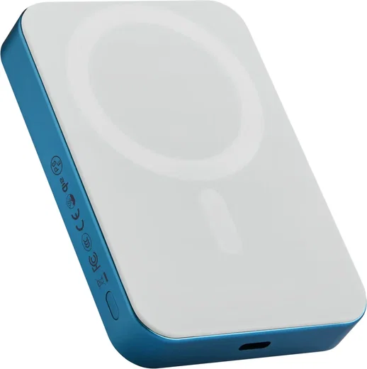 PITAKA Universele MagSafe en Qi2 Powerbank Kevlar 10.000 mAh Blauw afbeelding 4