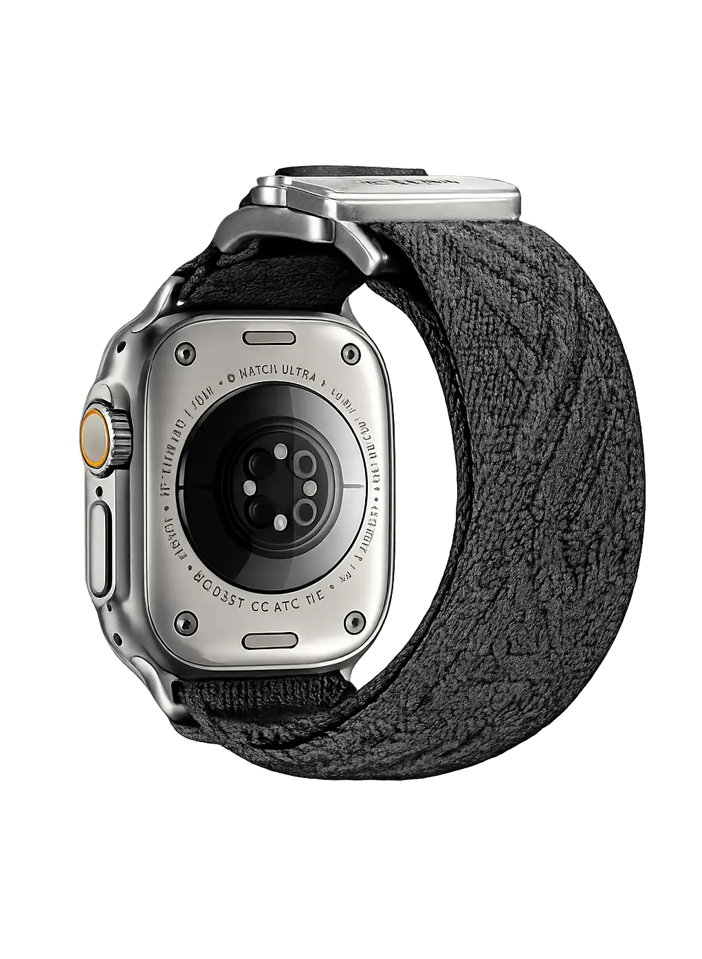 AULUMU Magnetisch Apple Watch Bandje 49/46/45/44/42MM Structuur Titanium Zwart afbeelding 2