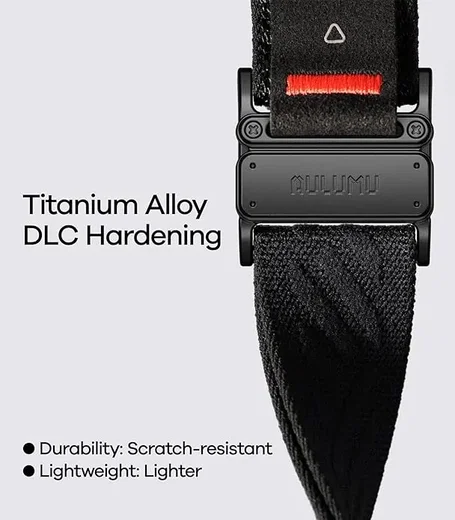 AULUMU Magnetisch Apple Watch Bandje 49/46/45/44/42MM Structuur Titanium Zwart afbeelding 5