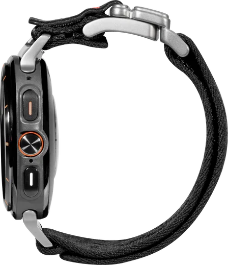 AULUMU Samsung Galaxy Watch Ultra 2 / 1 bandje Titanium Magneetsluiting Zwart afbeelding 2