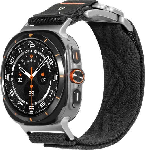 AULUMU Samsung Galaxy Watch Ultra 2 / 1 bandje Titanium Magneetsluiting Zwart afbeelding 1