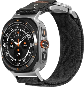 AULUMU Samsung Galaxy Watch Ultra 2 / 1 bandje Titanium Magneetsluiting Zwart