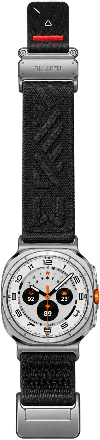 AULUMU Samsung Galaxy Watch Ultra 2 / 1 bandje Titanium Magneetsluiting Zwart afbeelding 3