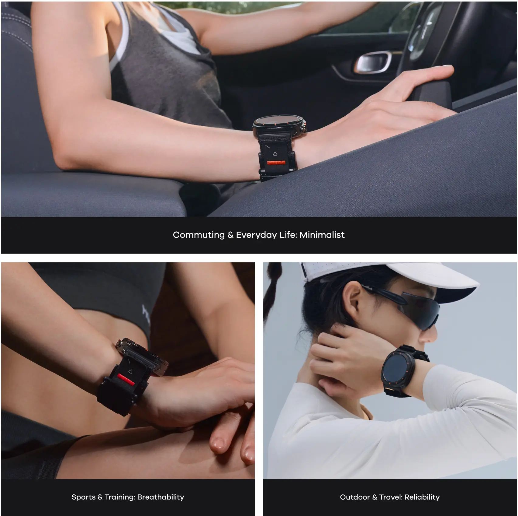 AULUMU Samsung Galaxy Watch Ultra 2 / 1 bandje Titanium Magneetsluiting Zwart afbeelding 7