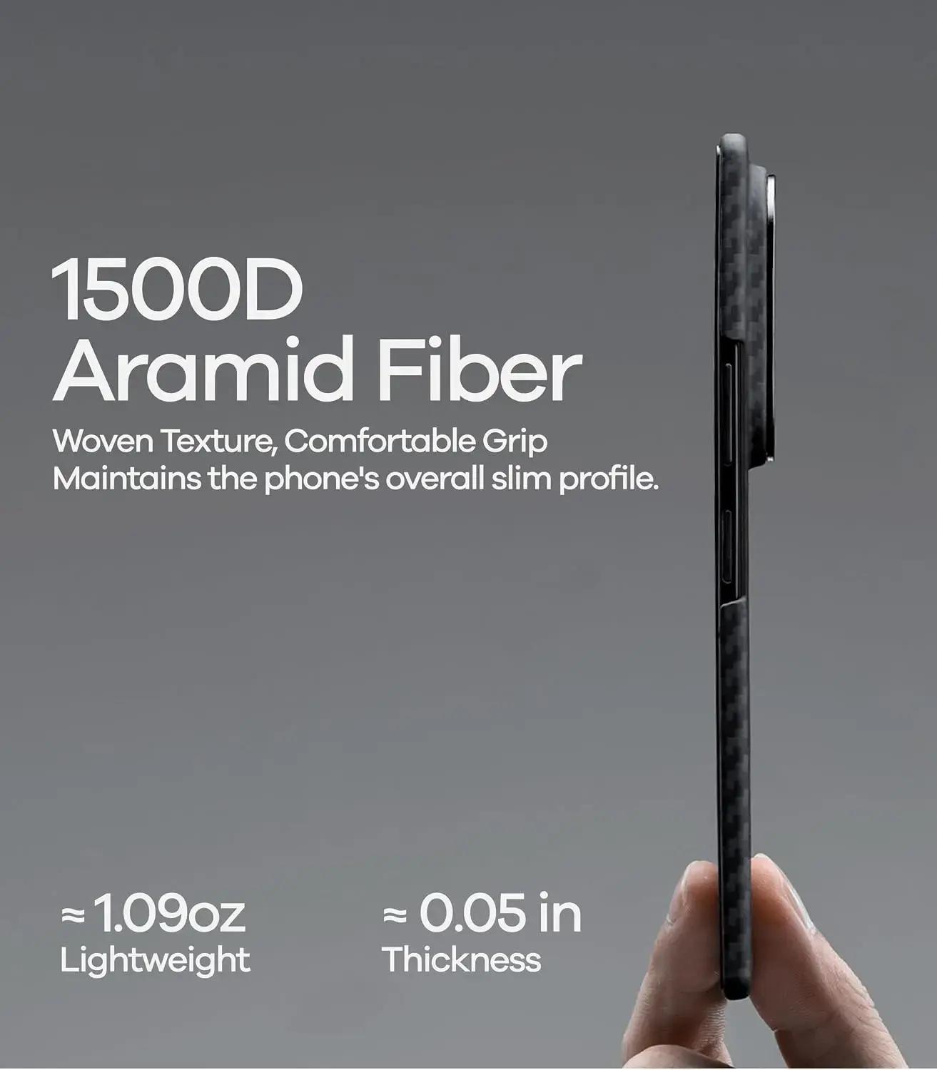 AULUMU Ultra-Slim Samsung Galaxy Fold 8 Ultra Hoesje Aramid Fiber MagSafe Zwart afbeelding 3