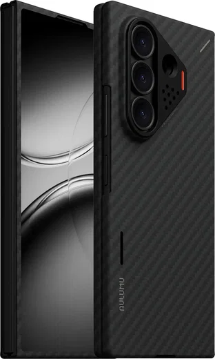 AULUMU Ultra-Slim Samsung Galaxy Fold 8 Ultra Hoesje Aramid Fiber MagSafe Zwart afbeelding 1